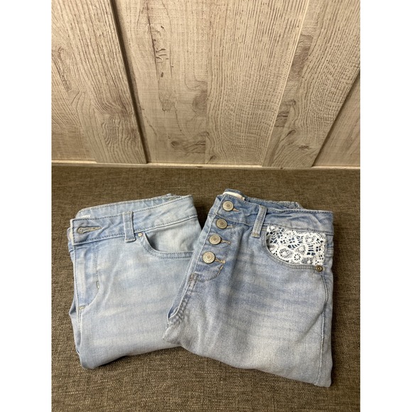 wonder nation Other - Girls Skinny Jeans Bundle Wonder Nation Size 12 Light Wash Lace Detail 2 Pairs
